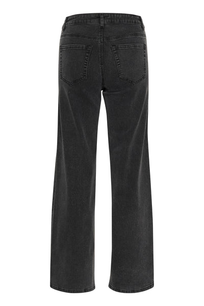 Kaffe -  Akarla High Waist Jeans in black showing the rear