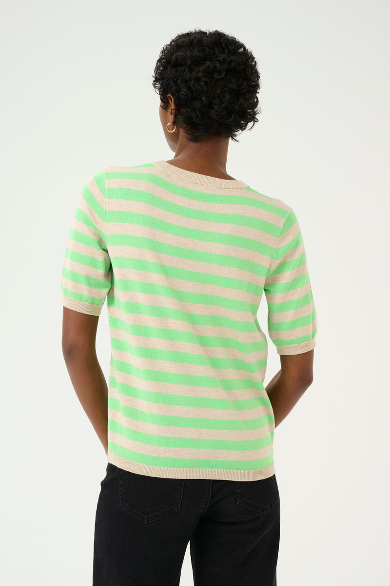 Kaffe - Alizza Wide Striped Knit in Green