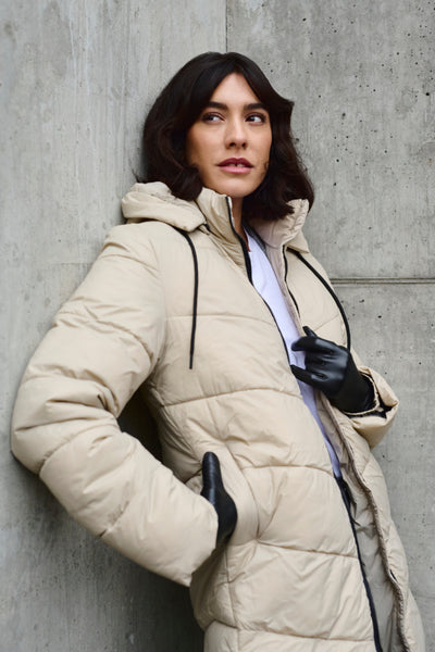 Kaffe - Susanne Pale Gray Puffa Jacket