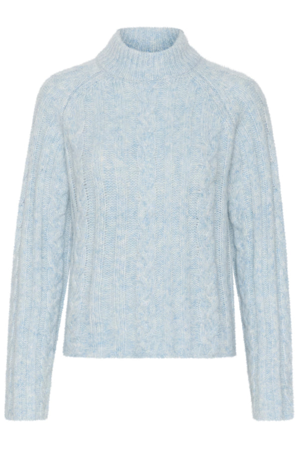 Kaffe - Anaja Pale Blue Cable Jumper Pullover