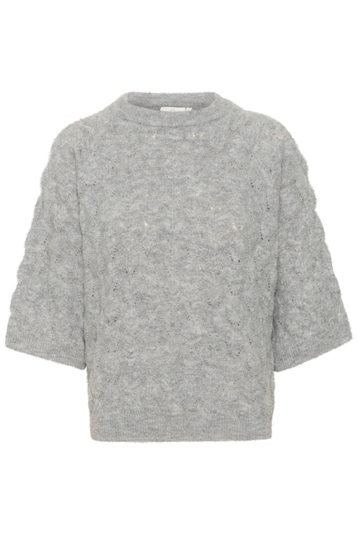 Kaffe - Kamlene Knit Pullover in Grey Melange