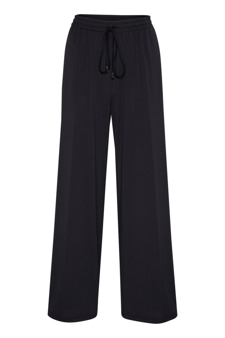 Kaffe - Kamallie Jersey Pants in Deep Black