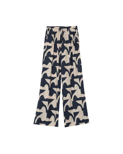 Grace & Mila - Pavot Navy & Cream Palazzo Trousers