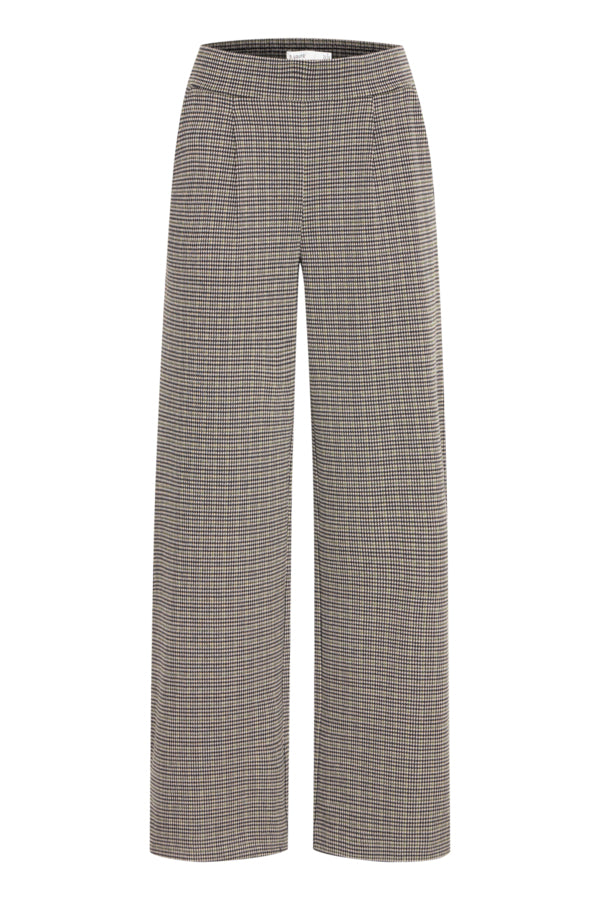 B Young - Rowan Striped Trousers in Black Mix