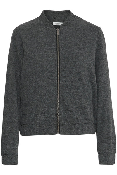 B Young - Rowan Bomber Jacket in Grey Melange