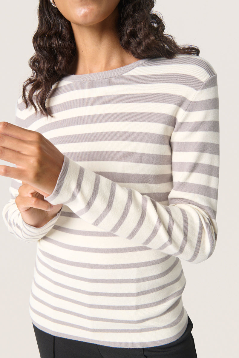 Soaked in Luxury - Spina Striped Crew Neck Jumper