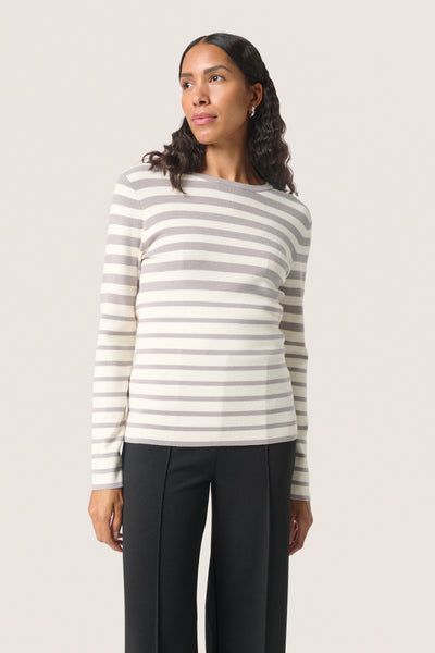 Soaked in Luxury - Spina Striped Crew Neck Jumper