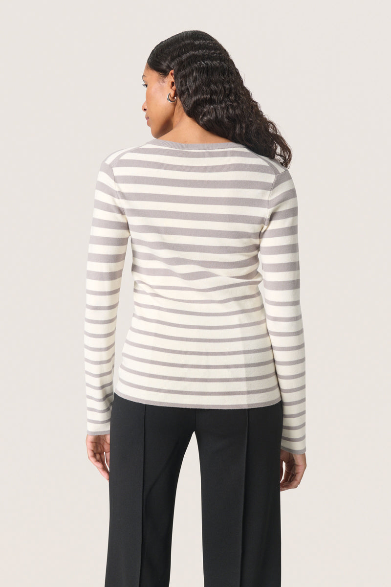 Soaked in Luxury - Spina Striped Crew Neck Jumper