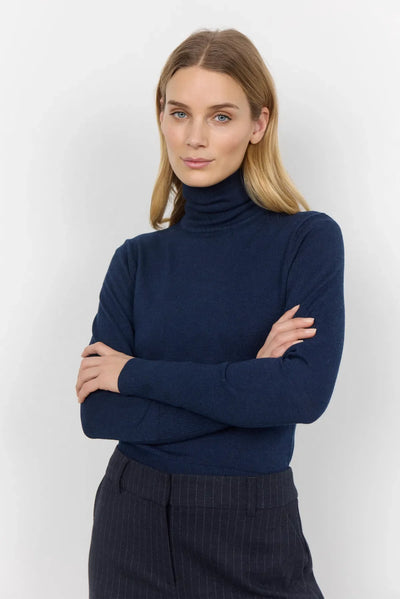 Introducing the Soyaconcept Dollie Rollneck in Navy! Stay comfy and stylish with its deep navy colour and ribbed design for a flattering fit. Layer it up for those chilly days ahead.



Made of 75% viscose, 25% nylon, Machine wash 30 and air dry where possible, low iron if needed