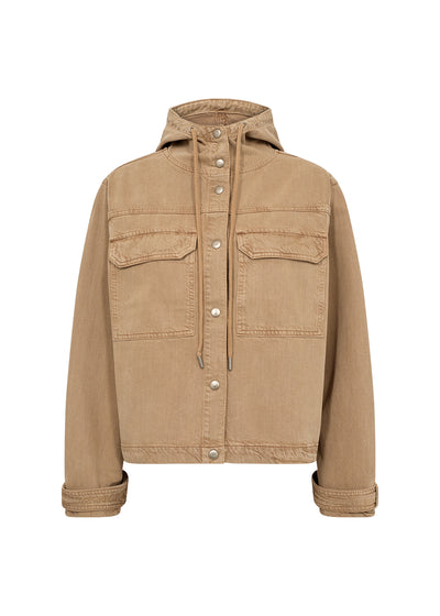 Soyaconcept Ivona  - button up hooded jacket in Camel