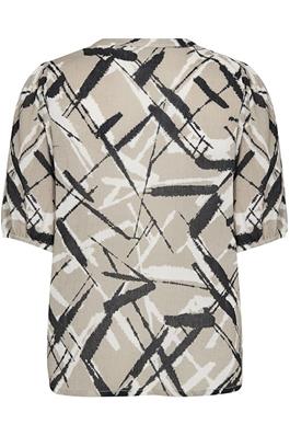 Kaffe Manilla Blouse Grey Abstract Rear View