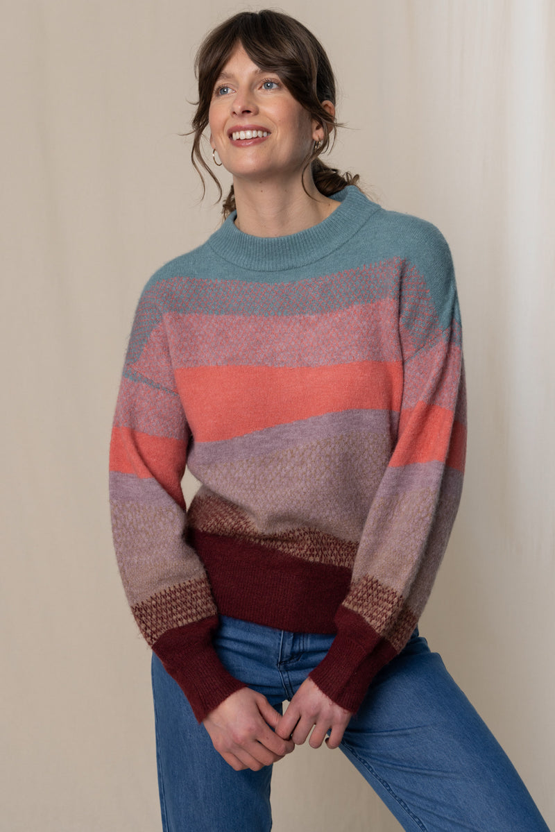 Lily & Me - Art Colour Block Jumper