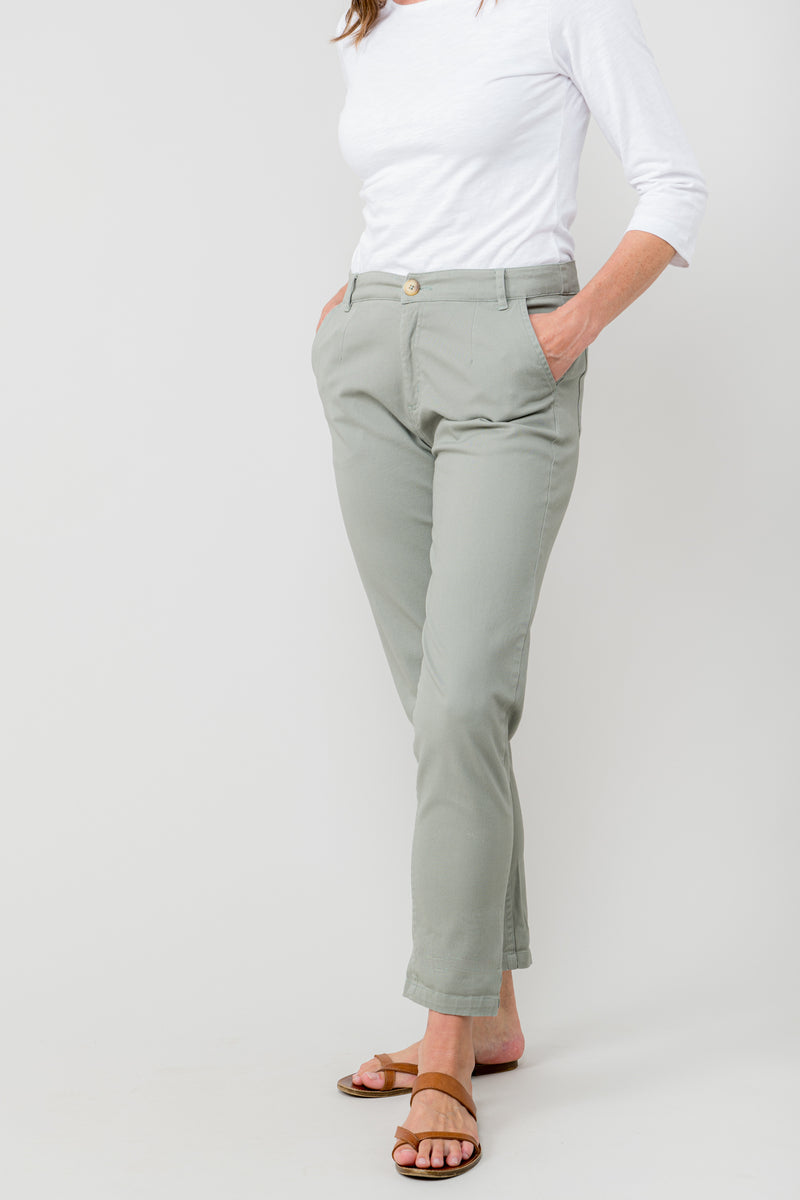 Lily & Me Breaker Trouser Twill in Pale Green