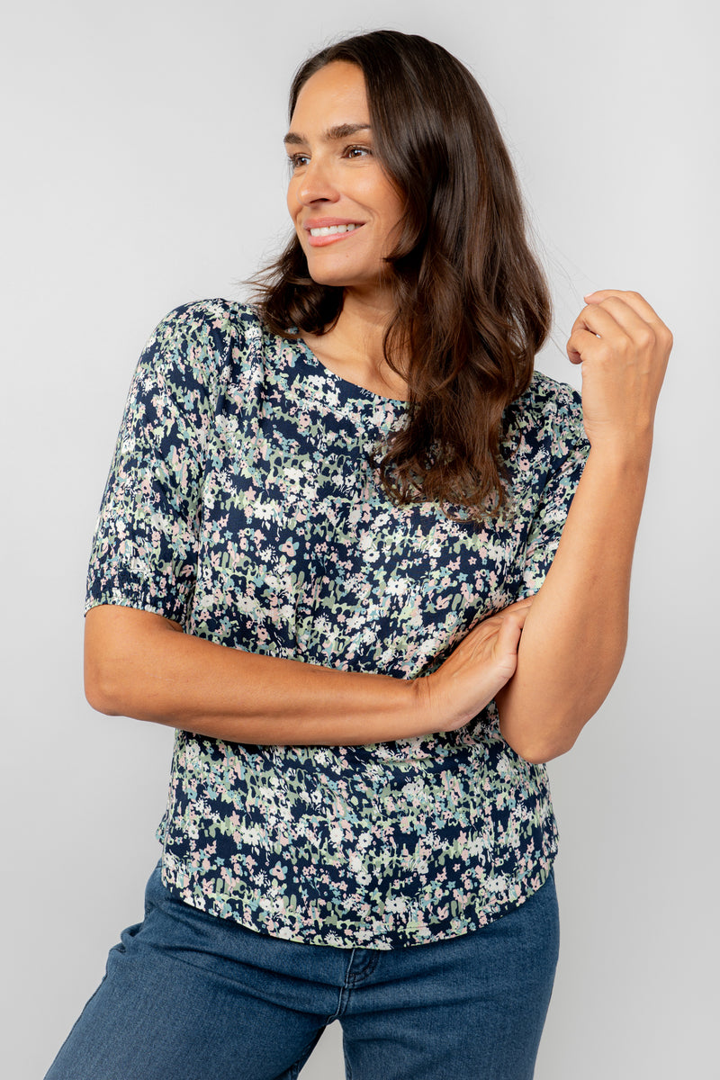 Lily & Me Meadow Pattern Short Sleeve Top