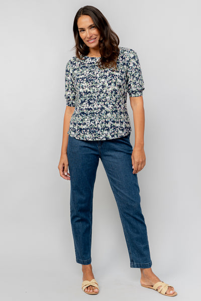 Lily & Me Meadow Pattern Short Sleeve Top