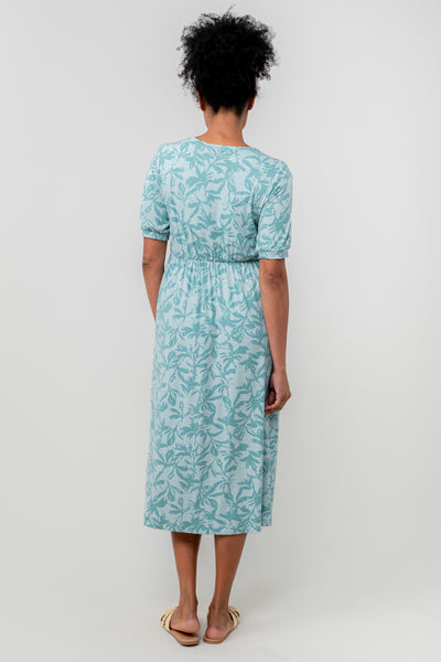 Lily & Me - Lilian Dress in Ocean Green showing the rear