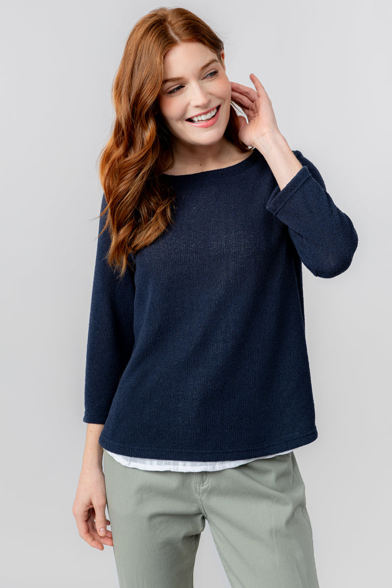 Lily & Me - Fleur Top in Navy