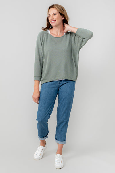 Lily & Me - Laburnum Top in Sage Green