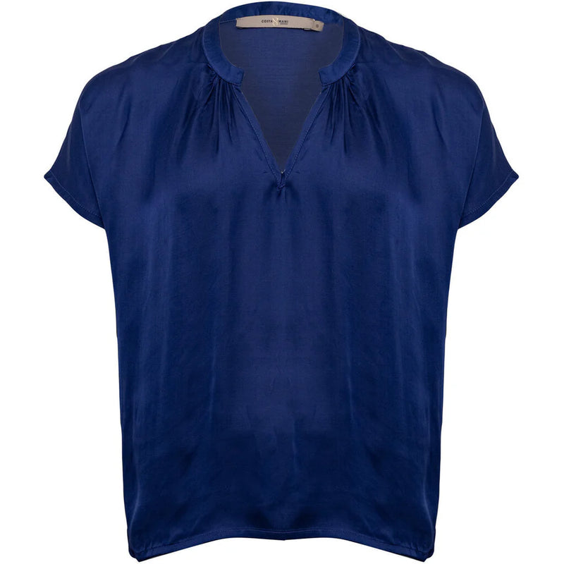 Costamani - Millie Satin Blouse in Royal Blue