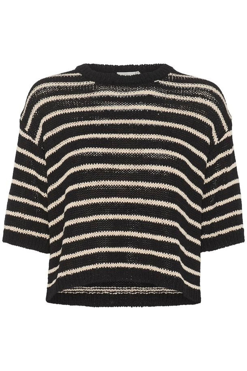 Kaffe -Kaysabel Knit Pullover in Black & Antique White