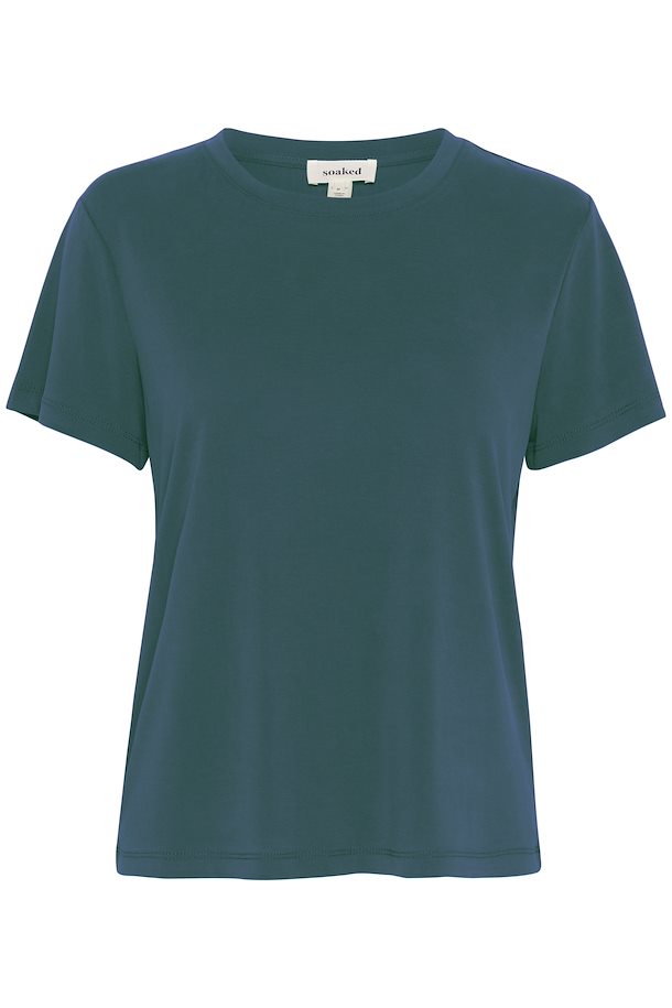 Soaked in Luxury -  Columbine Crew Neck T-Shirt in Rainforest Green