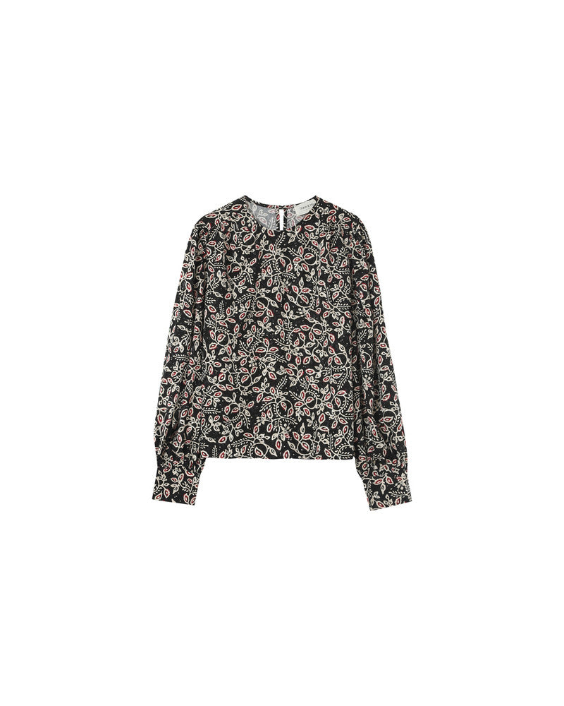 Grace & Mila - Nimes Black Patterned Blouse