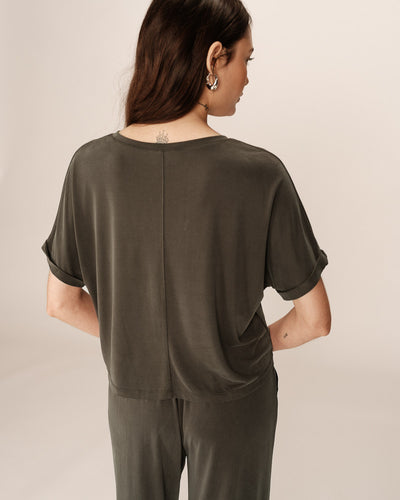 Grace & Mila - Parma Dark Khaki Top