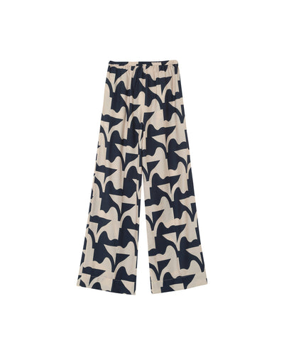 Grace & Mila - Pavot Navy & Cream Palazzo Trousers